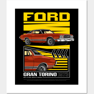 Vintage Torino Muscle Car Posters and Art